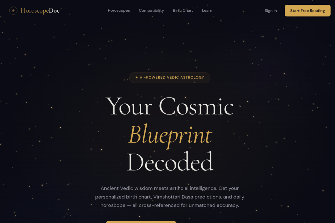 HoroscopeDoc: AI astrology web app with subscriptions