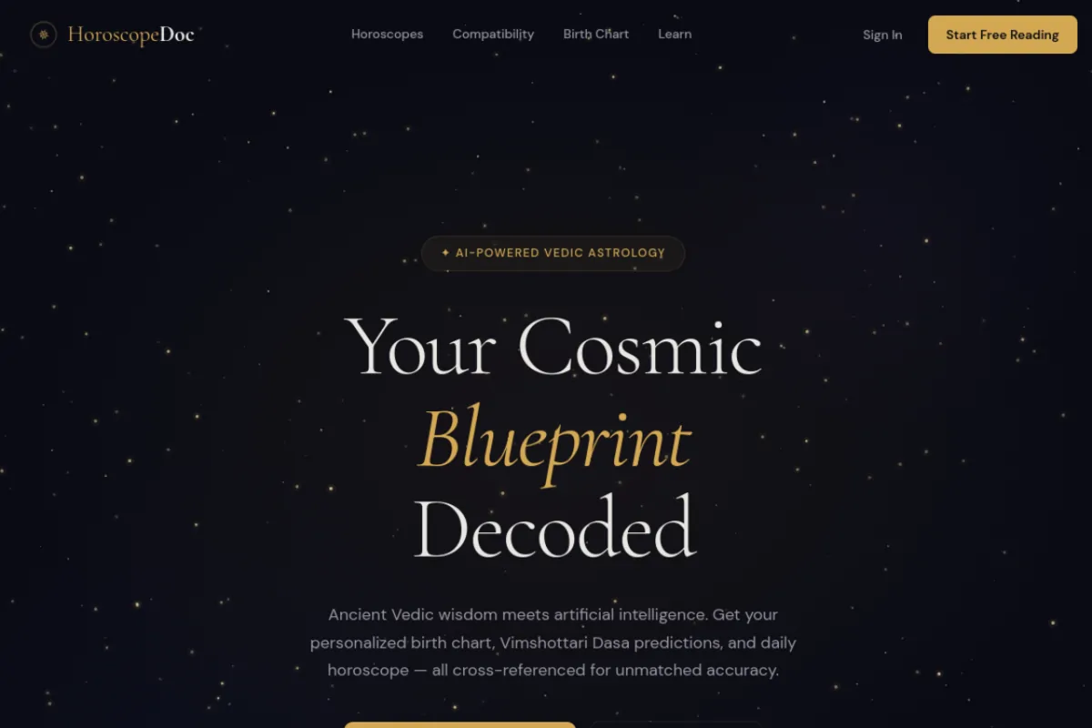HoroscopeDoc: AI astrology web app with subscriptions