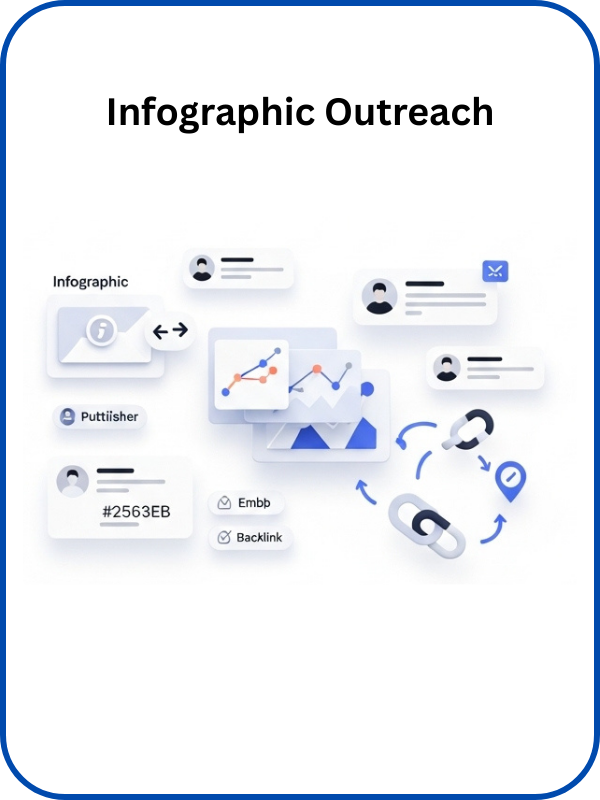 Backlinks earned through manual outreach using custom-designed infographics.