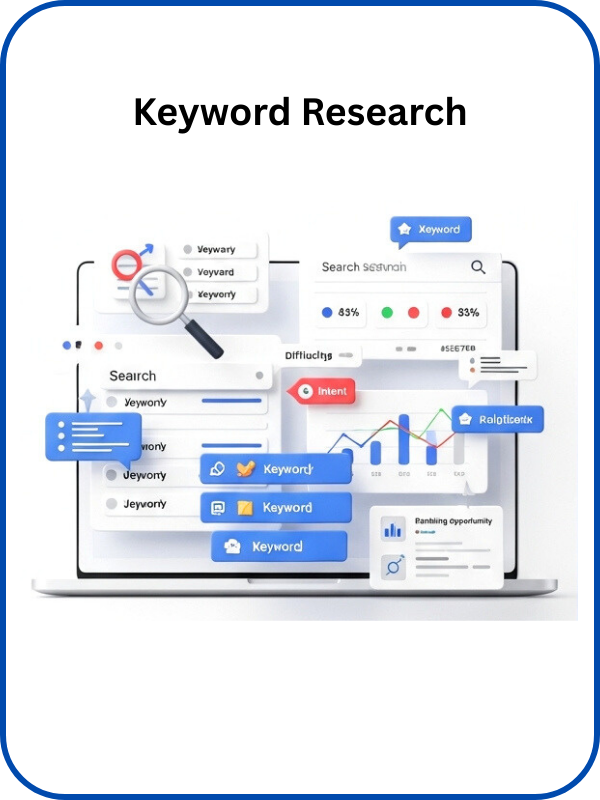In-depth keyword research to identify ranking opportunities and search demand.